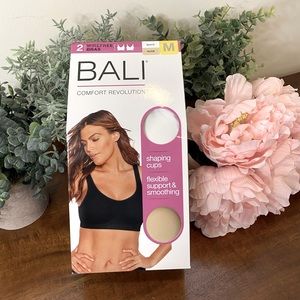 🤩 BALI Comfort Revolution Bra 2-Pack Wht & Nude  Size M